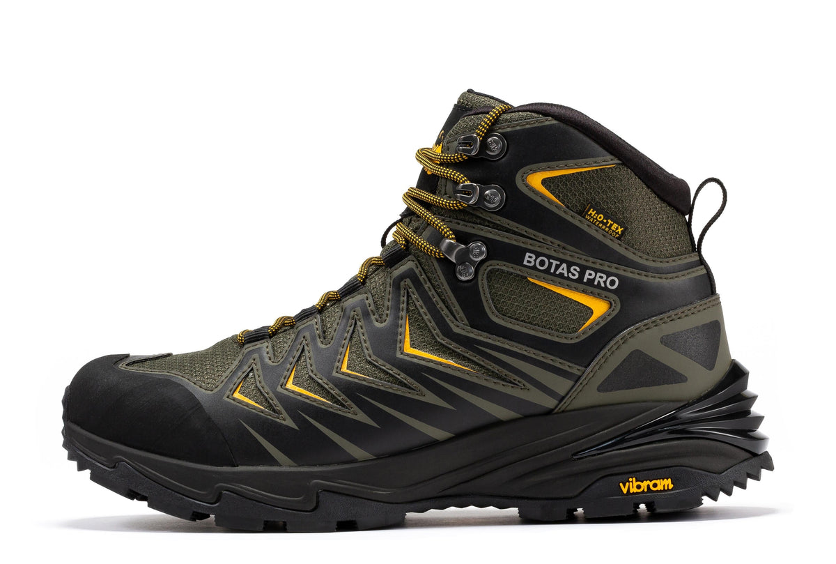 Botas Pro Metallic Green 6 Inch Waterproof Hiking Boots with VIBRAM® Traction Lug Outsole  BP22111 – sole view