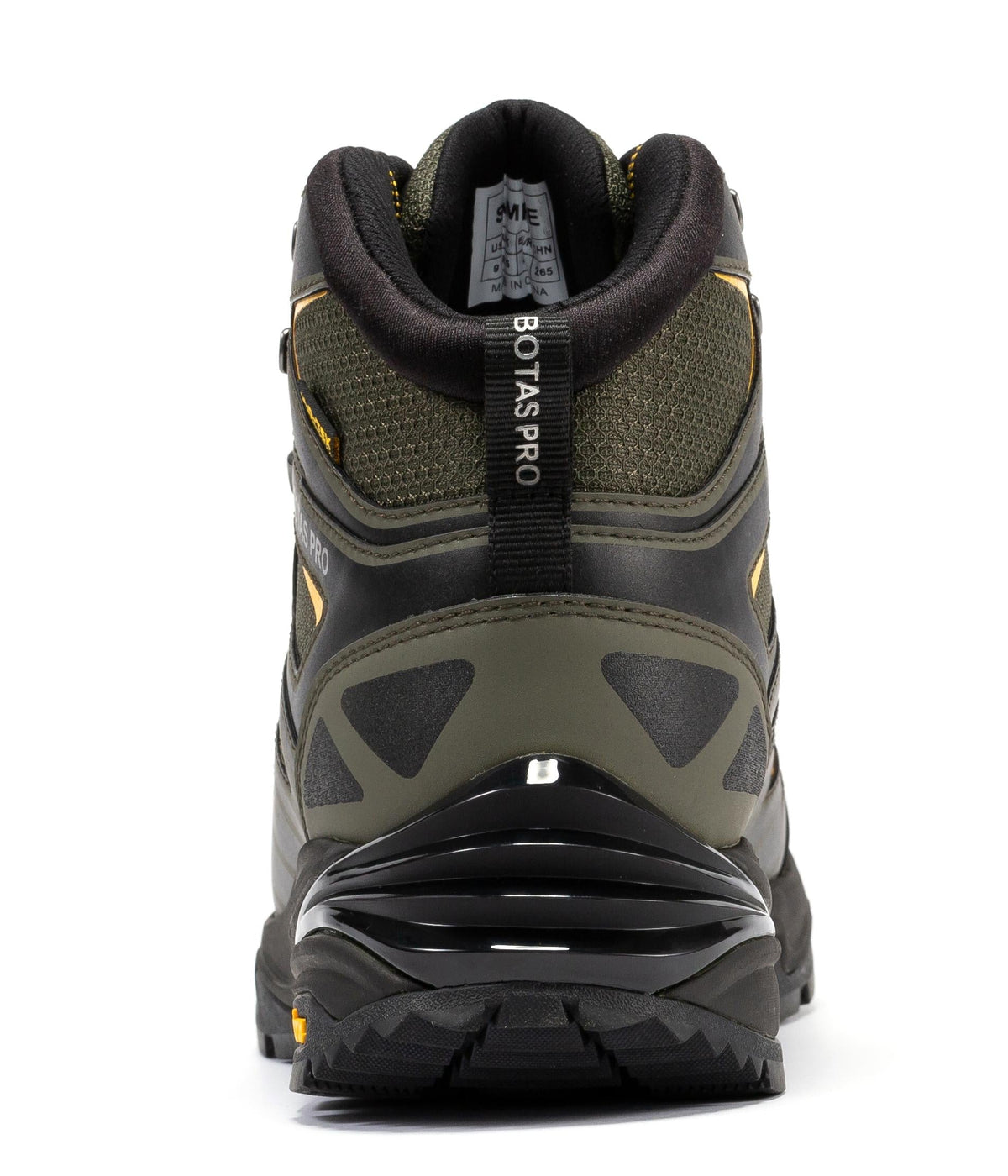 Botas Pro Metallic Green 6 Inch Waterproof Hiking Boots with VIBRAM® Traction Lug Outsole  BP22111 – sole view