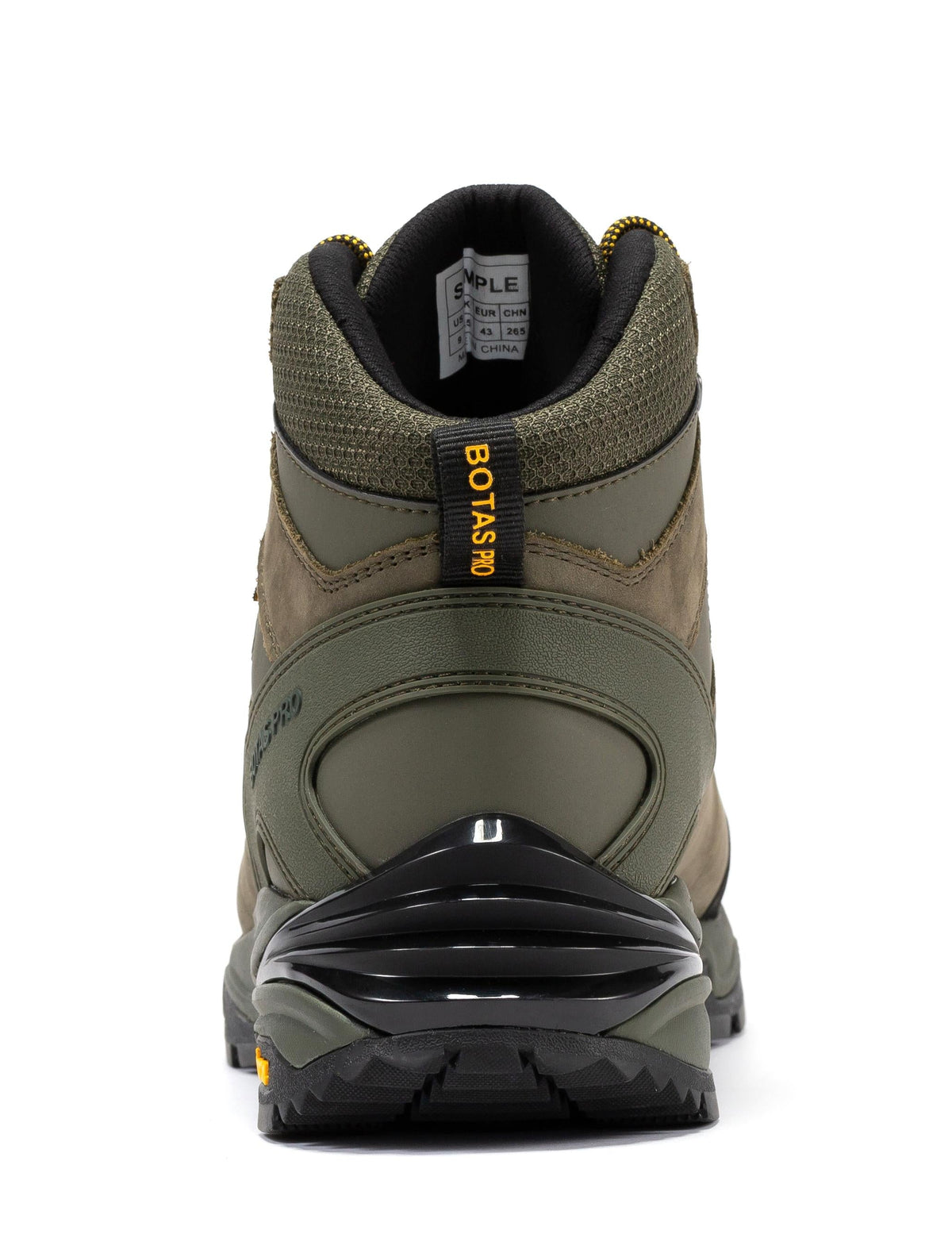 Botas Pro Olive 6 Inch Waterproof Hiking Boots with VIBRAM® Traction Lug Outsole  BP22123 – sole view