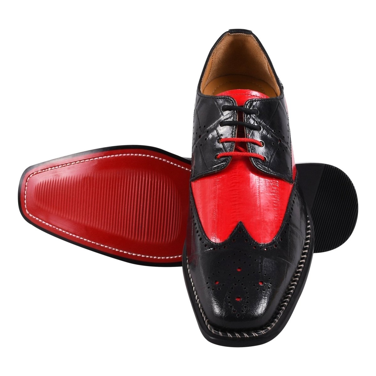 Liberty Zeno Boyka Leather Red Bottom Oxford Style Dress Shoes