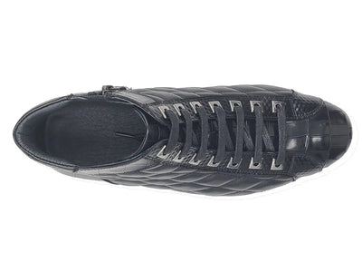 Carrucci Shoes Brand Embossed Alligator Calfskin Hi Top KB62613E