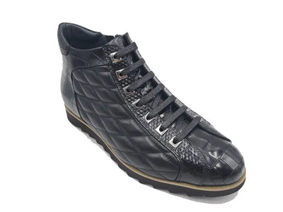 Carrucci Shoes Brand Embossed Alligator Calfskin Hi Top KB62613E