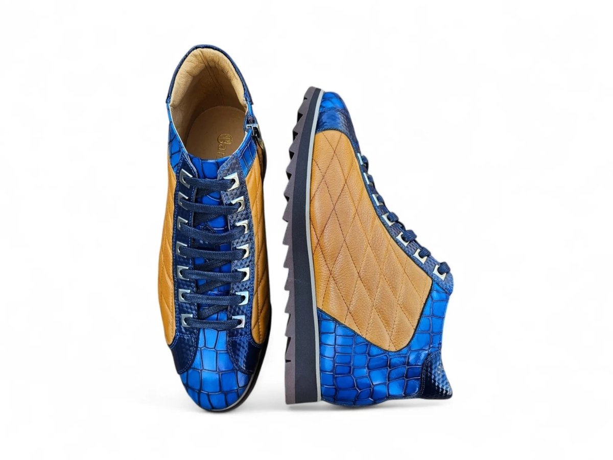Carrucci Shoes Brand Embossed Alligator Calfskin Hi Top KB62613E