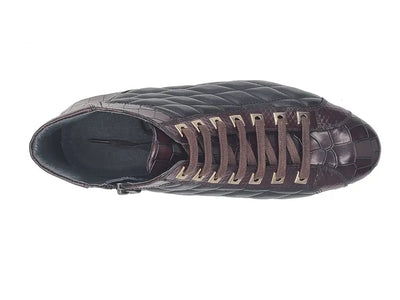Carrucci Shoes Brand Embossed Alligator Calfskin Hi Top KB62613E