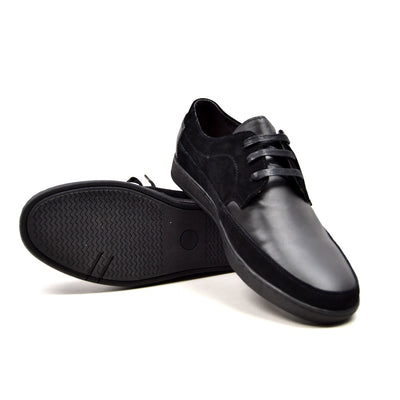 British Walkers Bristol Men's Vintage Black Leather and Suede Lace Up Shoes view 13