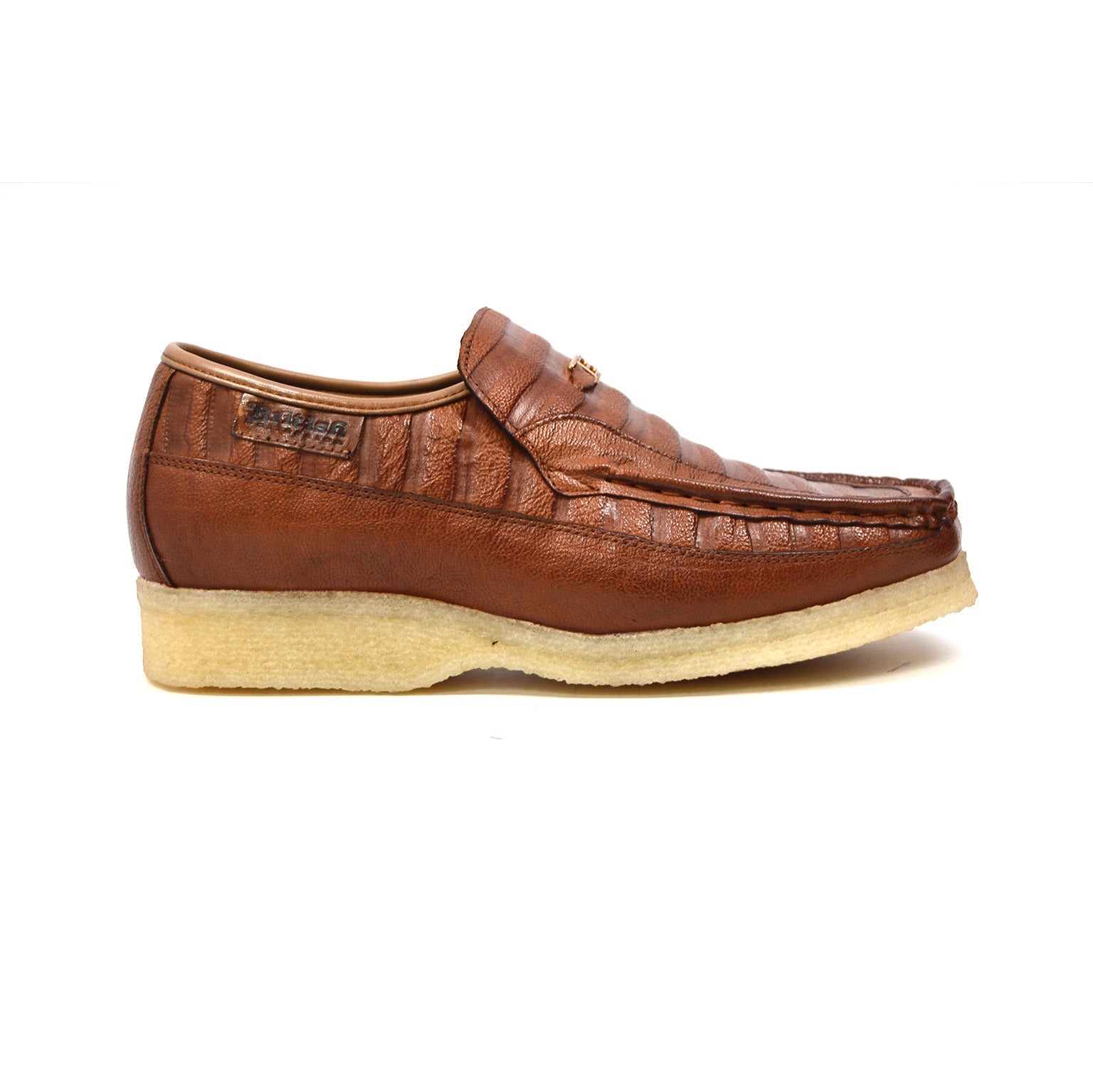 British Walkers Brick Men's Brown Premium Imported Leather Slip On Shoes view 6