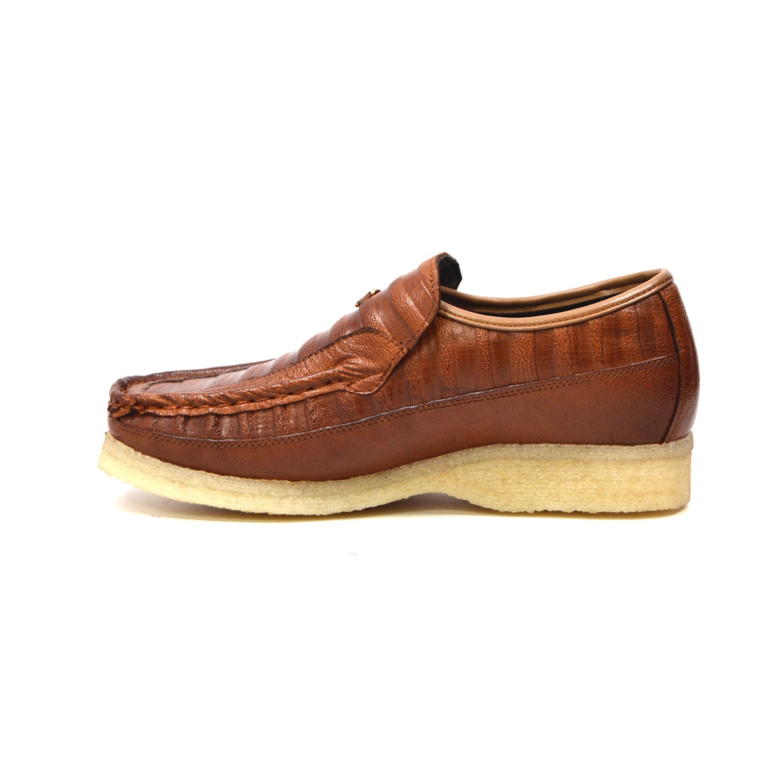 British Walkers Brick Men's Brown Premium Imported Leather Slip On Shoes view 7