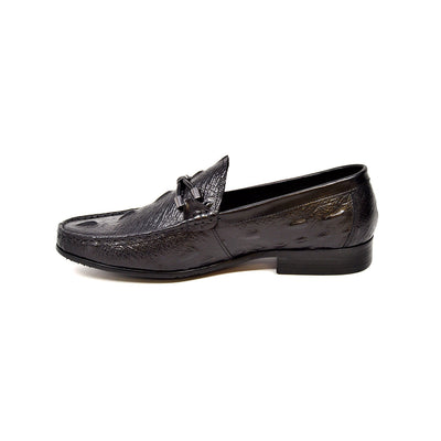 British Walkers Leon Men's Black Leather Slip On Dress Shoes view 3