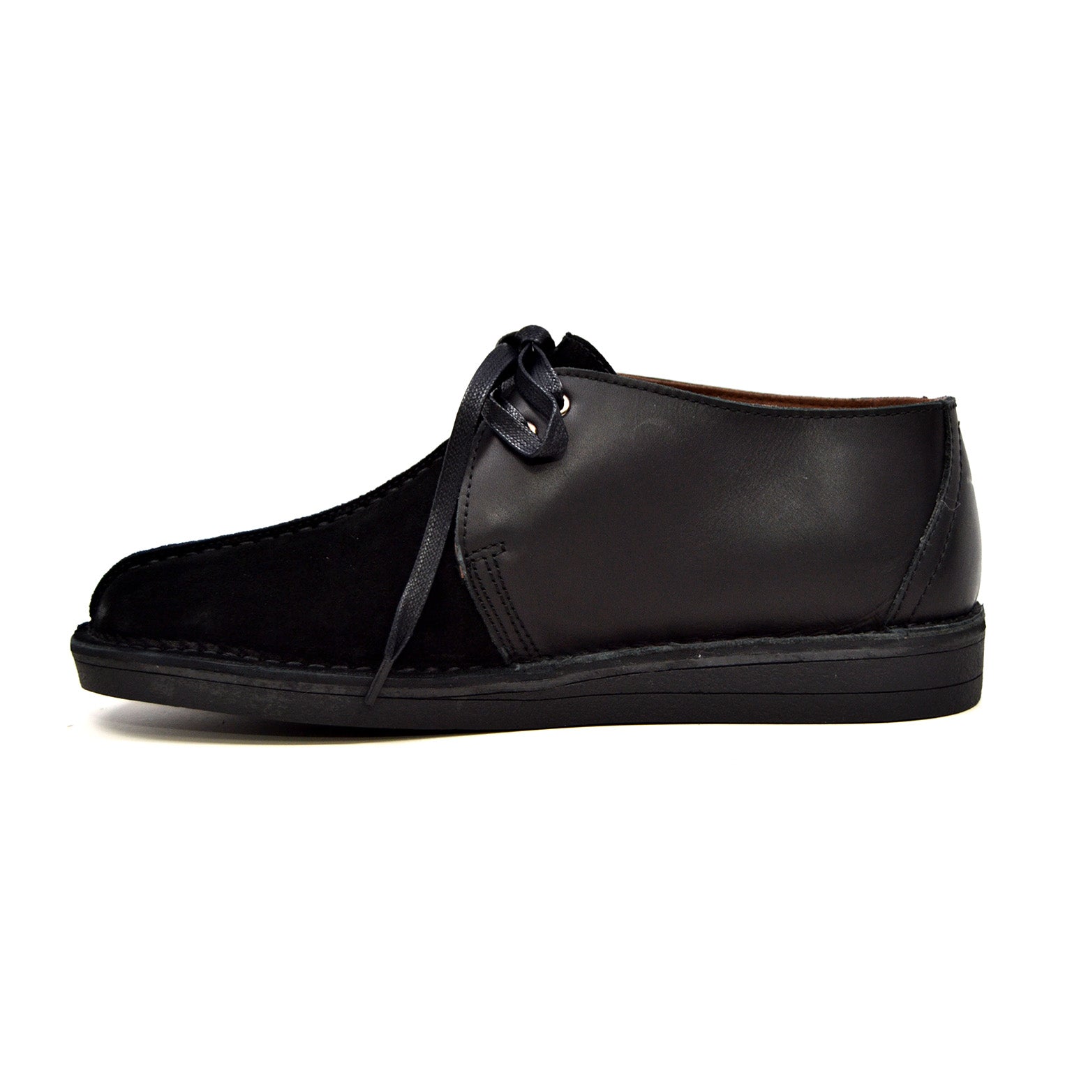 British Walkers Kingston Men's Black and Grey Split Toe Leather and Suede Lace Up Shoes view 12