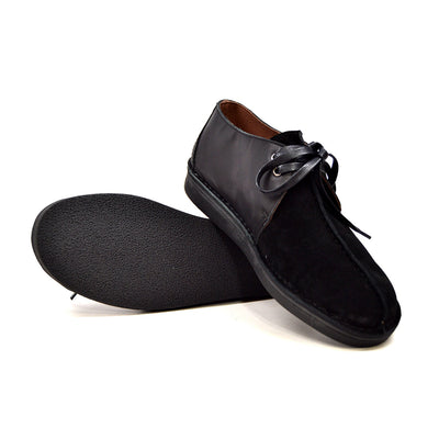 British Walkers Kingston Men's Black and Grey Split Toe Leather and Suede Lace Up Shoes view 13