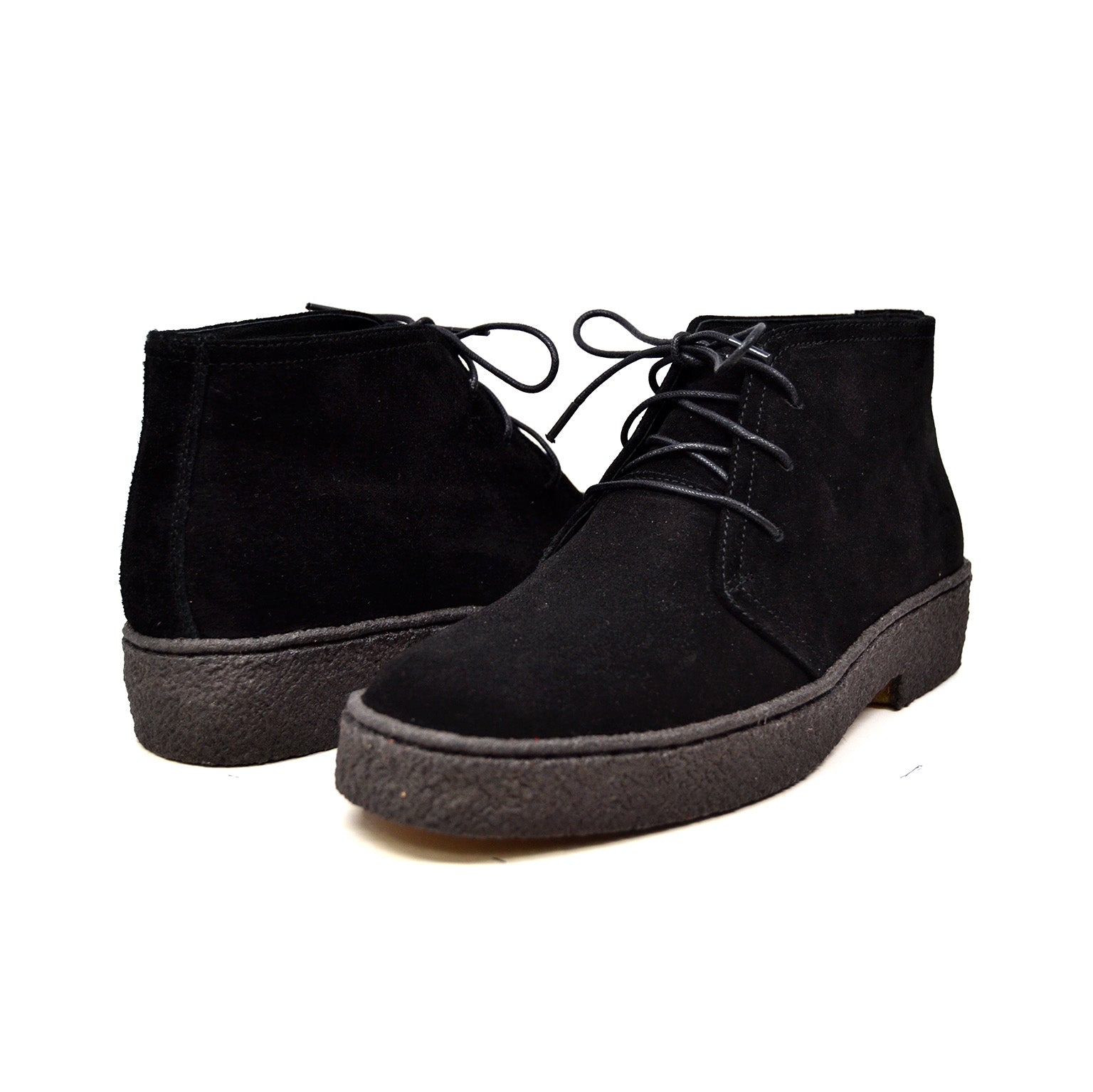 British Walkers Playboy Original Men's High Top Black Suede Shoes with Gummy Soles view 1