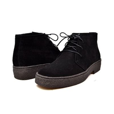British Walkers Playboy Original Men's High Top Black Suede Shoes with Gummy Soles view 1