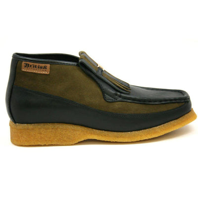 British Walkers Apollo Leather and Suede Men’s Slip On Chukka Boots