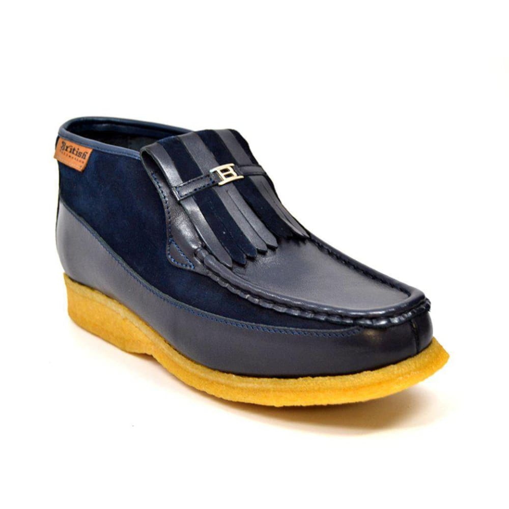 British Walkers Apollo Leather and Suede Men’s Slip On Chukka Boots