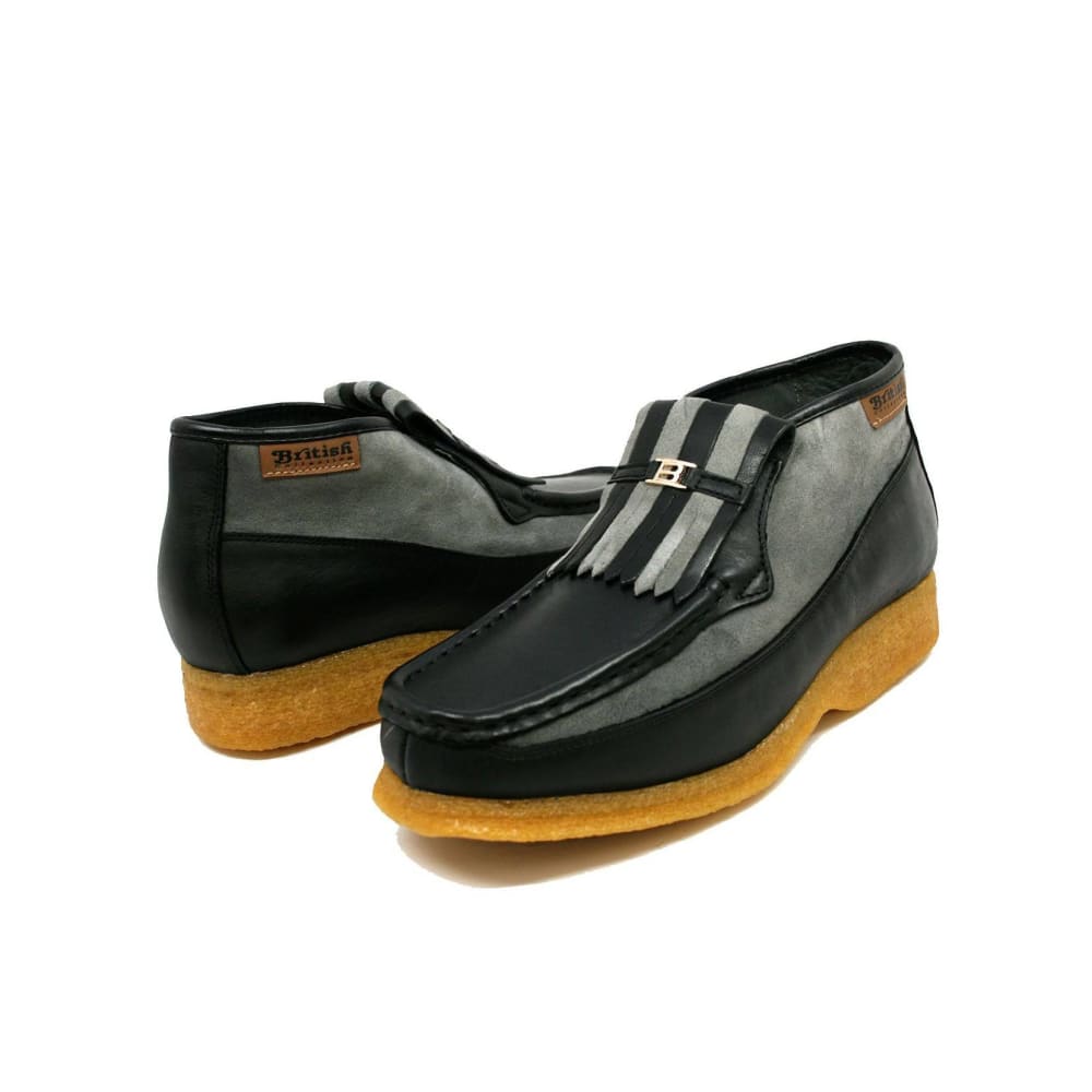 British Walkers Apollo Leather and Suede Men’s Slip On Chukka Boots