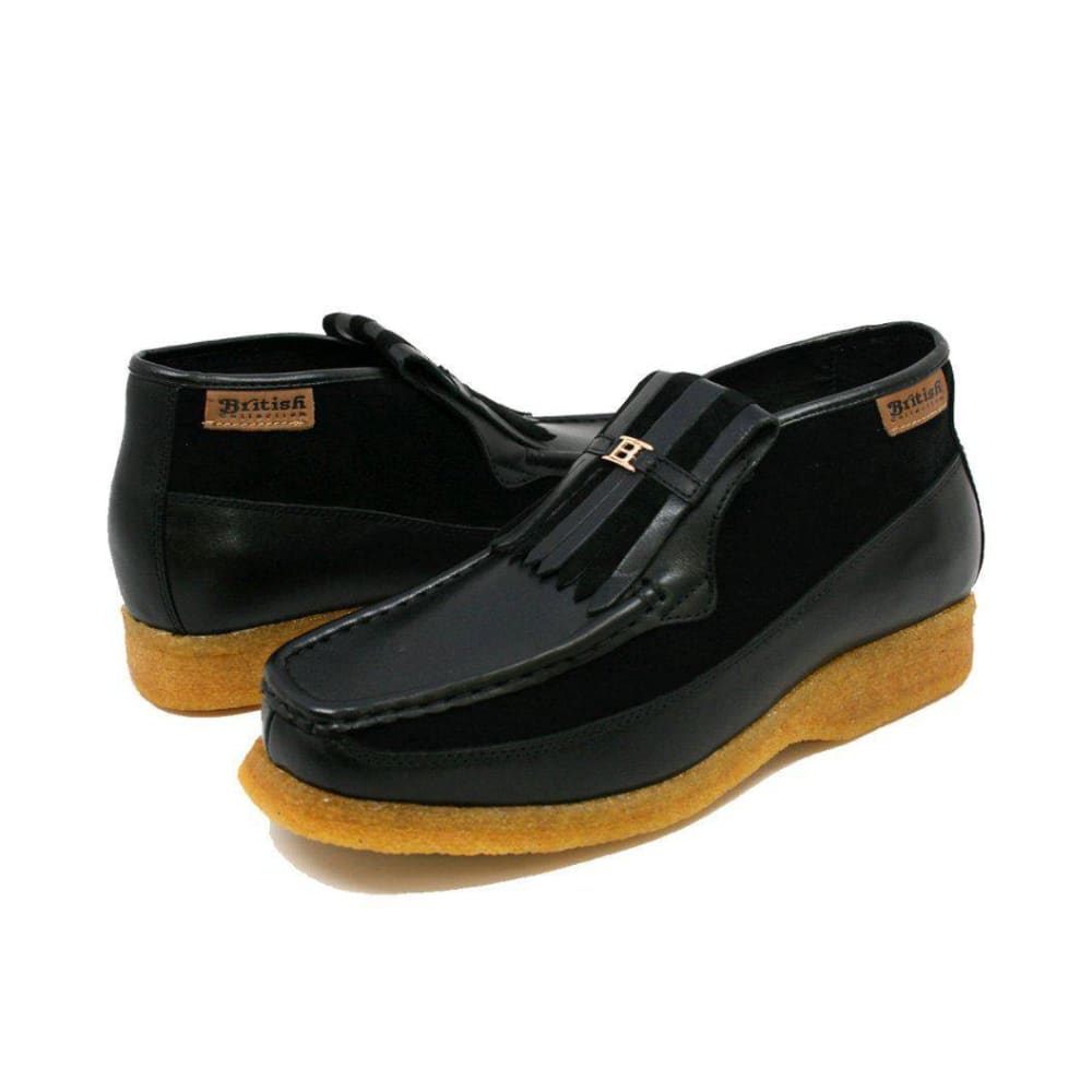 British Walkers Apollo Leather and Suede Men’s Slip On Chukka Boots