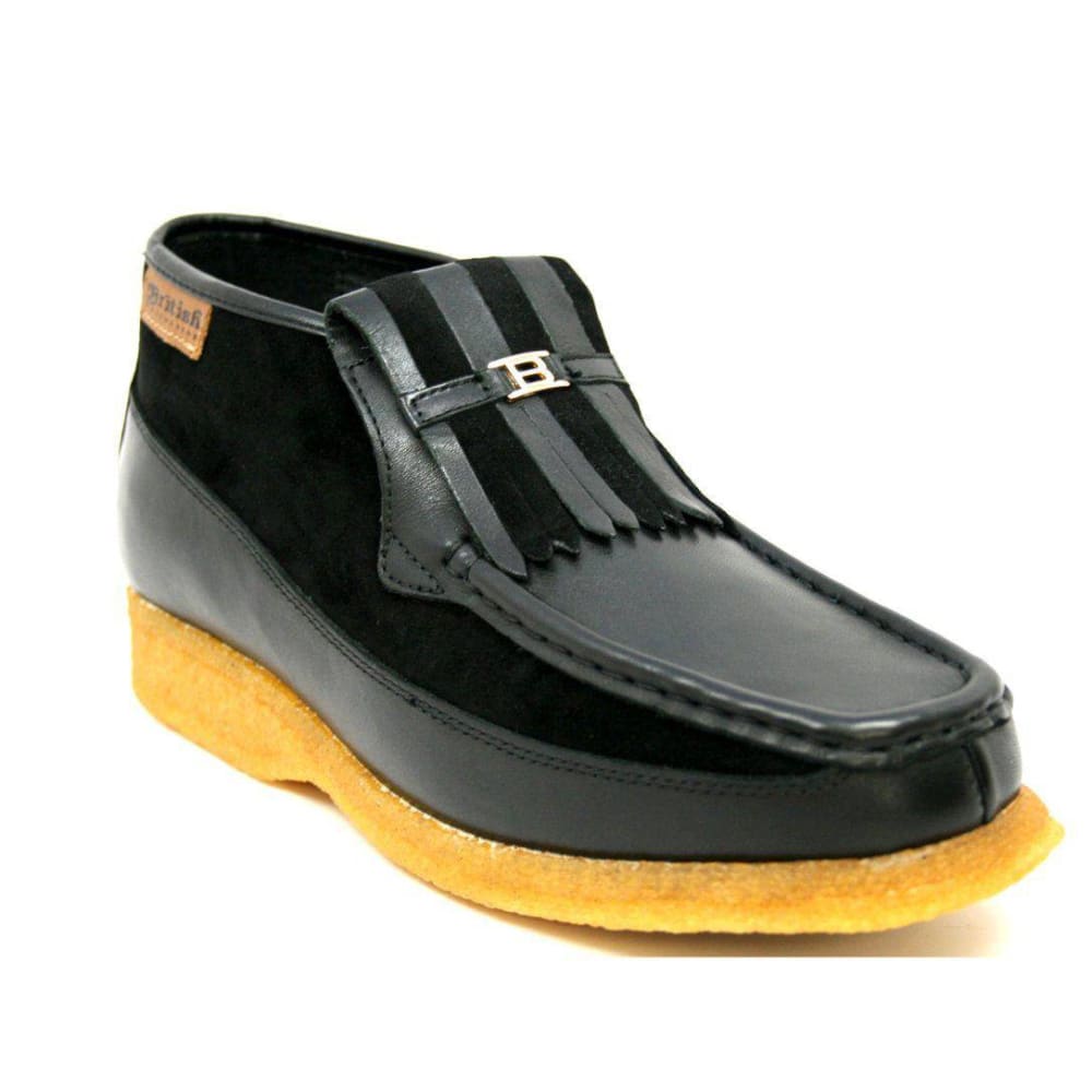 British Walkers Apollo Leather and Suede Men’s Slip On Chukka Boots