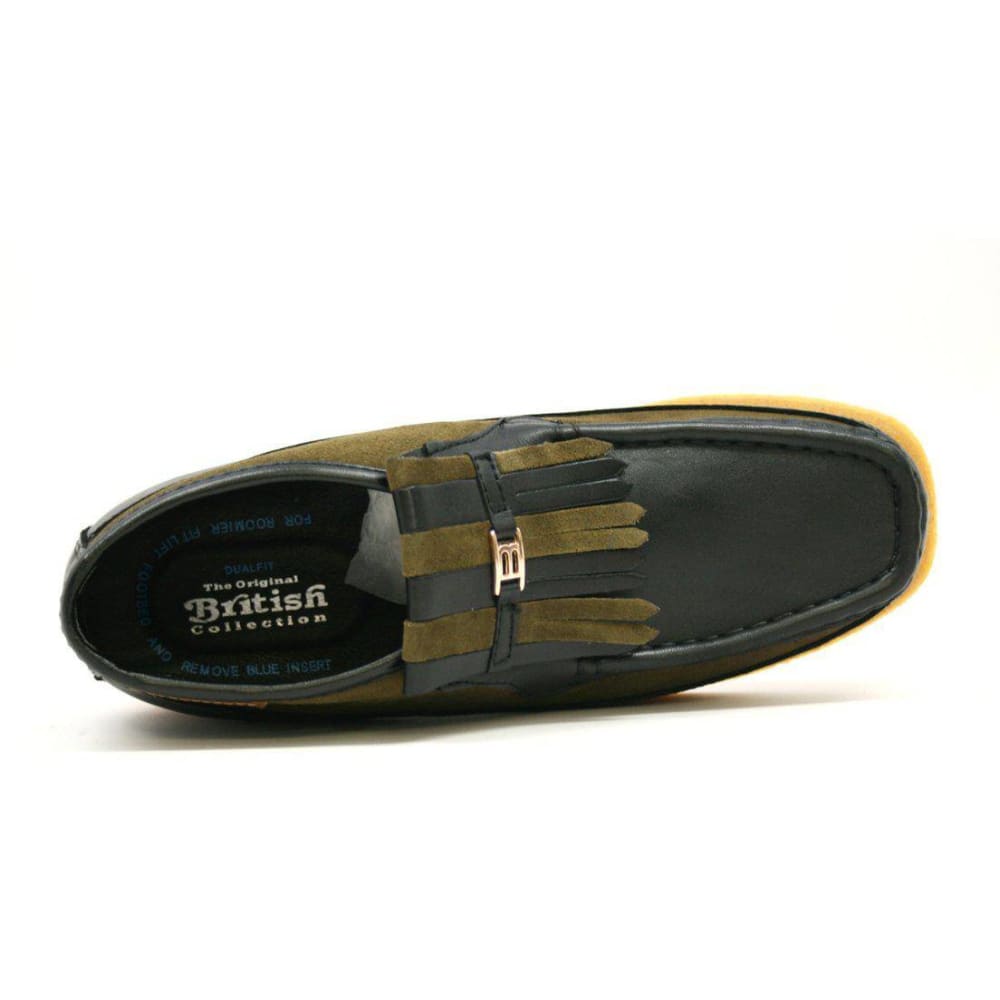 British Walkers Apollo Leather and Suede Men’s Slip On Chukka Boots