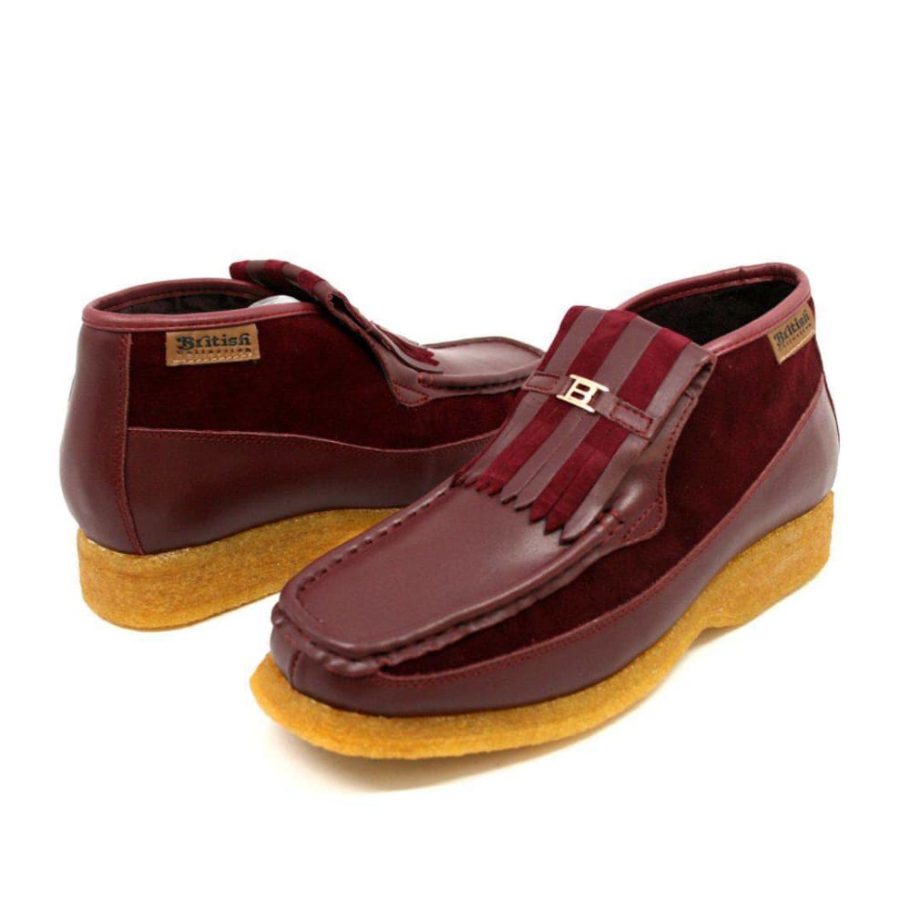 British Walkers Apollo Leather and Suede Men’s Slip On Chukka Boots