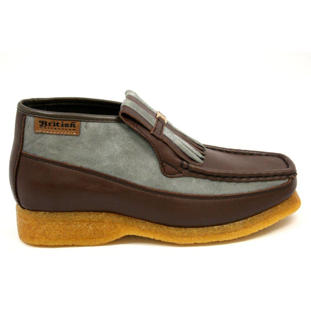 British Walkers Apollo Leather and Suede Men’s Slip On Chukka Boots