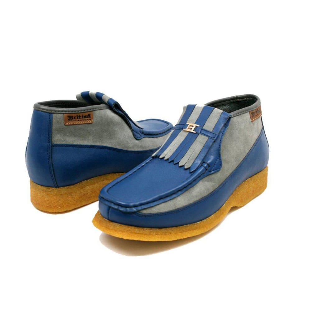 British Walkers Apollo Leather and Suede Men’s Slip On Chukka Boots