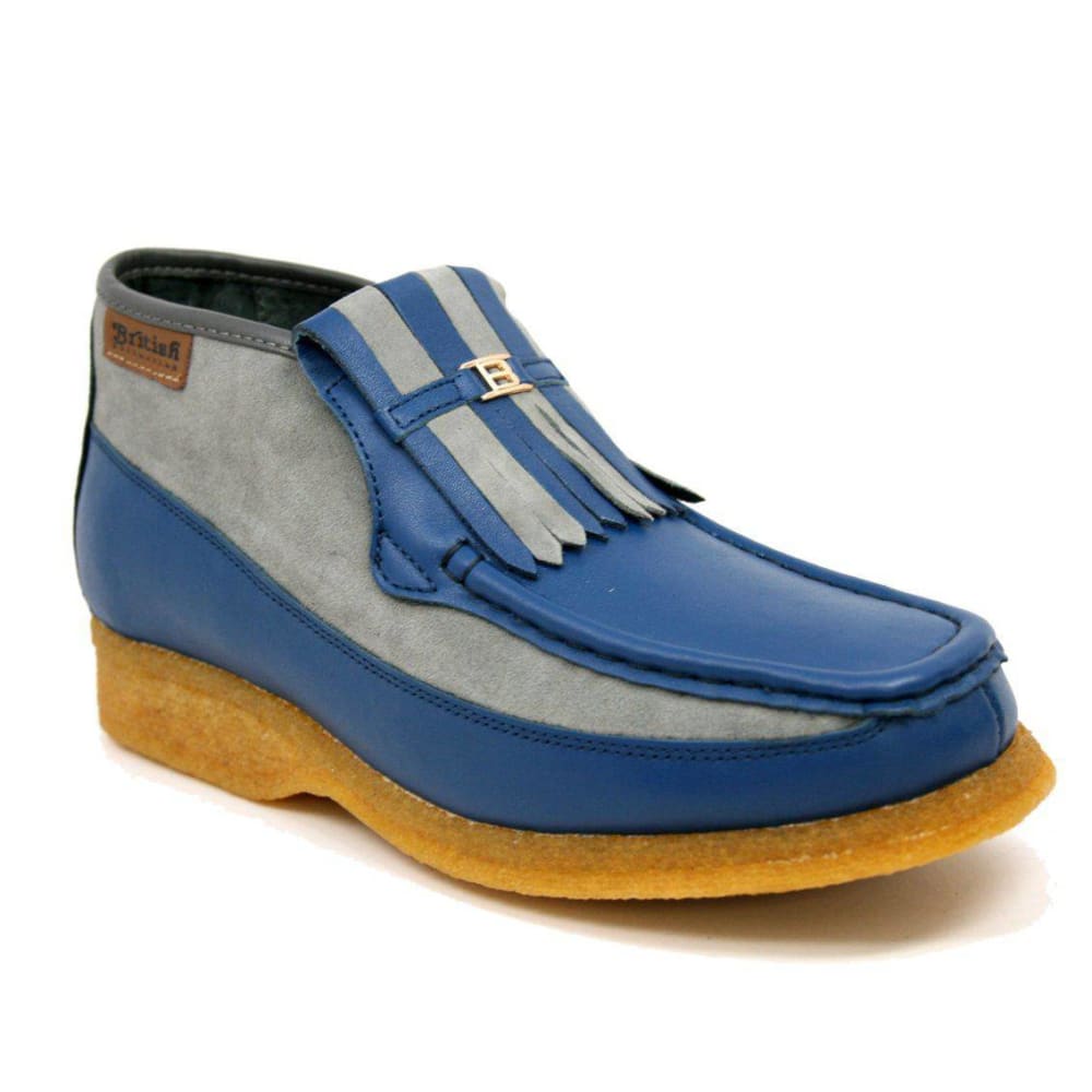 British Walkers Apollo Leather and Suede Men’s Slip On Chukka Boots