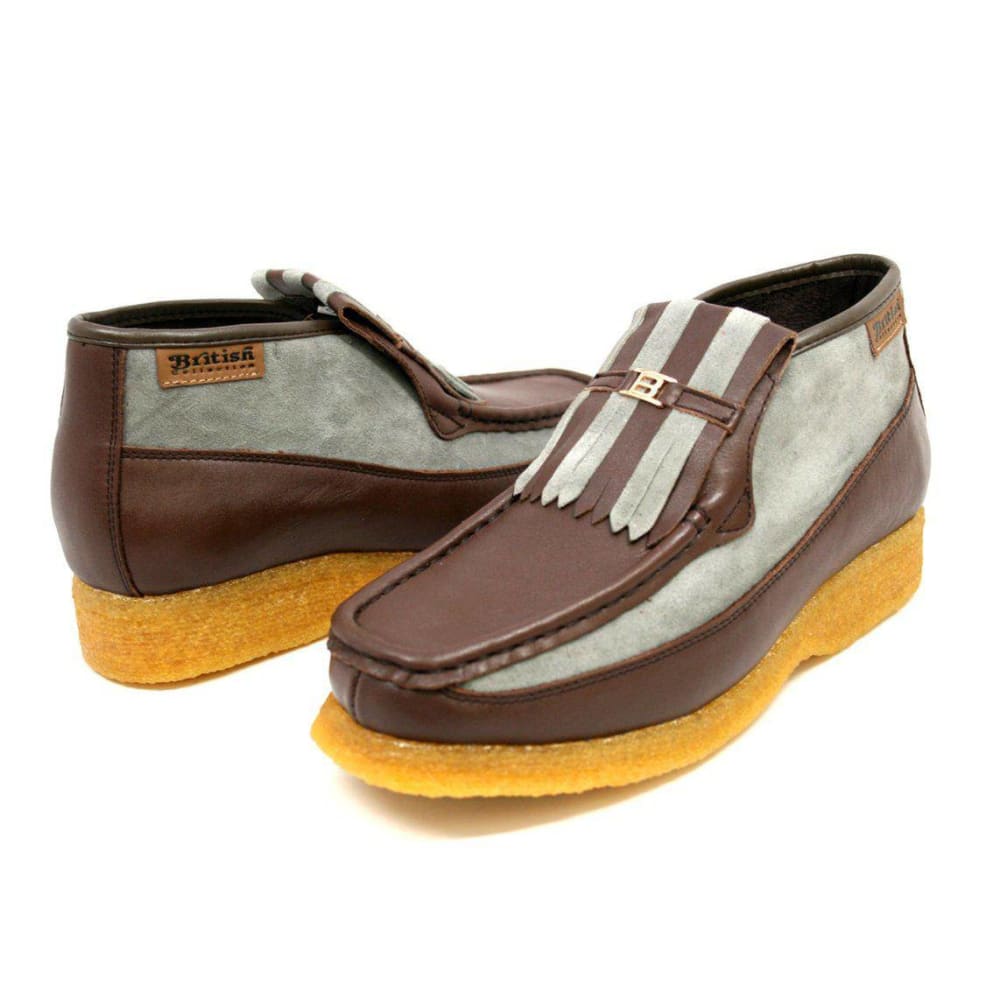 British Walkers Apollo Leather and Suede Men’s Slip On Chukka Boots