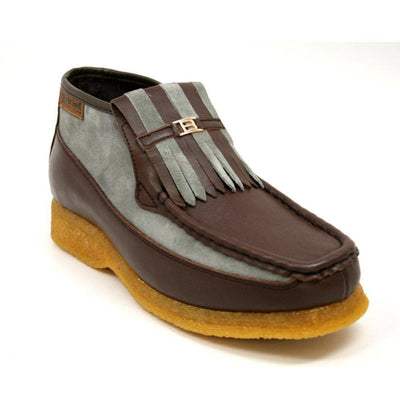 British Walkers Apollo Leather and Suede Men’s Slip On Chukka Boots