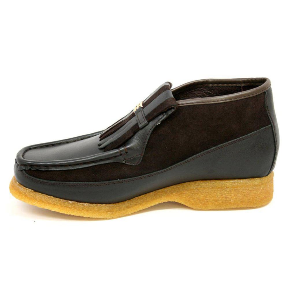 British Walkers Apollo Leather and Suede Men’s Slip On Chukka Boots