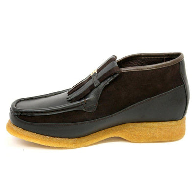 British Walkers Apollo Leather and Suede Men’s Slip On Chukka Boots