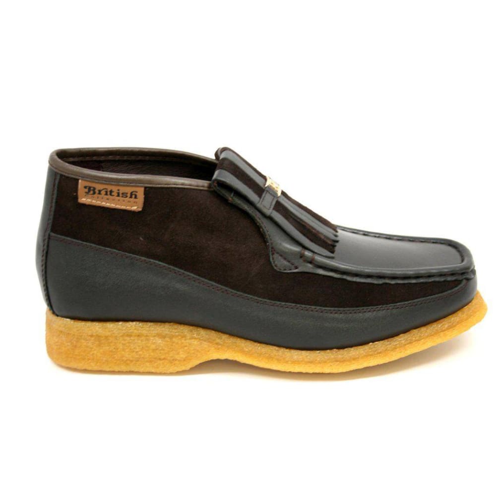 British Walkers Apollo Leather and Suede Men’s Slip On Chukka Boots
