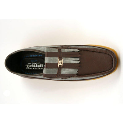 British Walkers Apollo Leather and Suede Men’s Slip On Chukka Boots