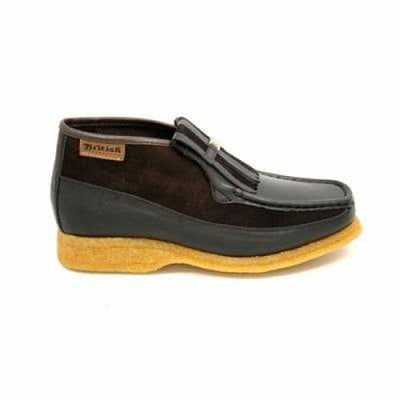 British Walkers Apollo Men’s Brown Leather & Suede SlipOn Boots – Handcrafted CrepeSole Classic of Warm Elegance and Timeless British Style