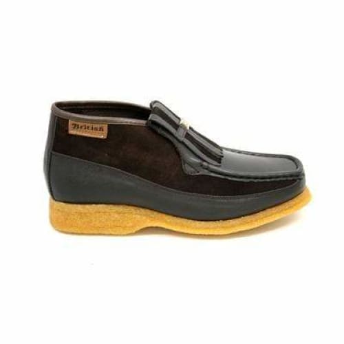 British Walkers Apollo Men’s Brown Leather & Suede SlipOn Boots – Handcrafted CrepeSole Classic of Warm Elegance and Timeless British Style