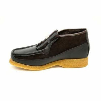 British Walkers Apollo Men’s Brown Leather & Suede SlipOn Boots – Handcrafted CrepeSole Classic of Warm Elegance and Timeless British Style