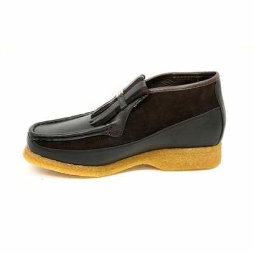 British Walkers Apollo Men’s Brown Leather & Suede SlipOn Boots – Handcrafted CrepeSole Classic of Warm Elegance and Timeless British Style