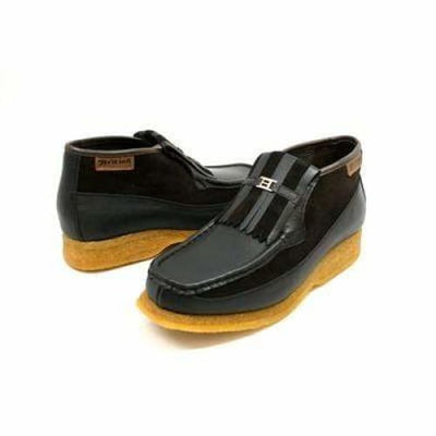 British Walkers Apollo Men’s Brown Leather & Suede SlipOn Boots – Handcrafted CrepeSole Classic of Warm Elegance and Timeless British Style