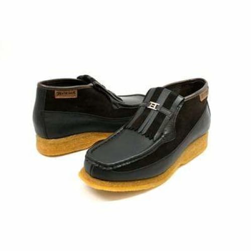 British Walkers Apollo Men’s Brown Leather & Suede SlipOn Boots – Handcrafted CrepeSole Classic of Warm Elegance and Timeless British Style