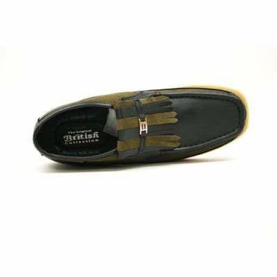 British Walkers Apollo Men’s Green Leather & Suede SlipOn Boots – Handcrafted CrepeSole Expression of Modern British Style