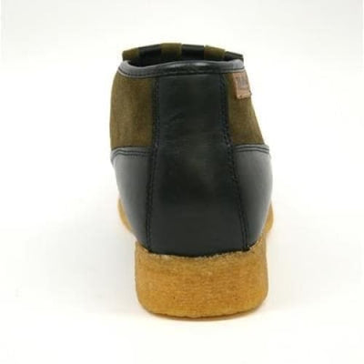 British Walkers Apollo Men’s Green Leather & Suede SlipOn Boots – Handcrafted CrepeSole Expression of Modern British Style