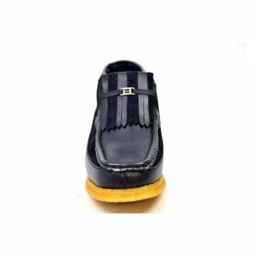 British Walkers Apollo Men’s Navy Leather & Suede SlipOn Boots – Handcrafted CrepeSole Blend of Classic British Luxury and Modern Style