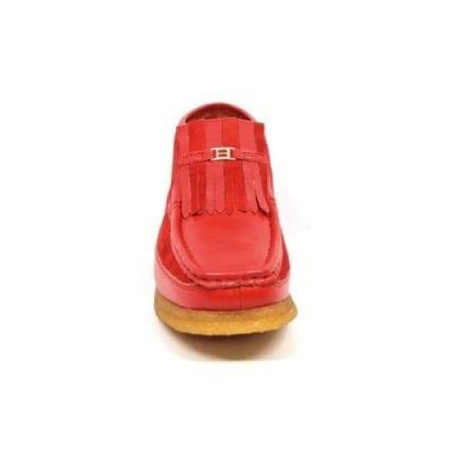 British Walkers Apollo Men’s Red Leather & Suede SlipOn Chukka Boots – Handcrafted Fusion of Bold Style and Modern British Luxury