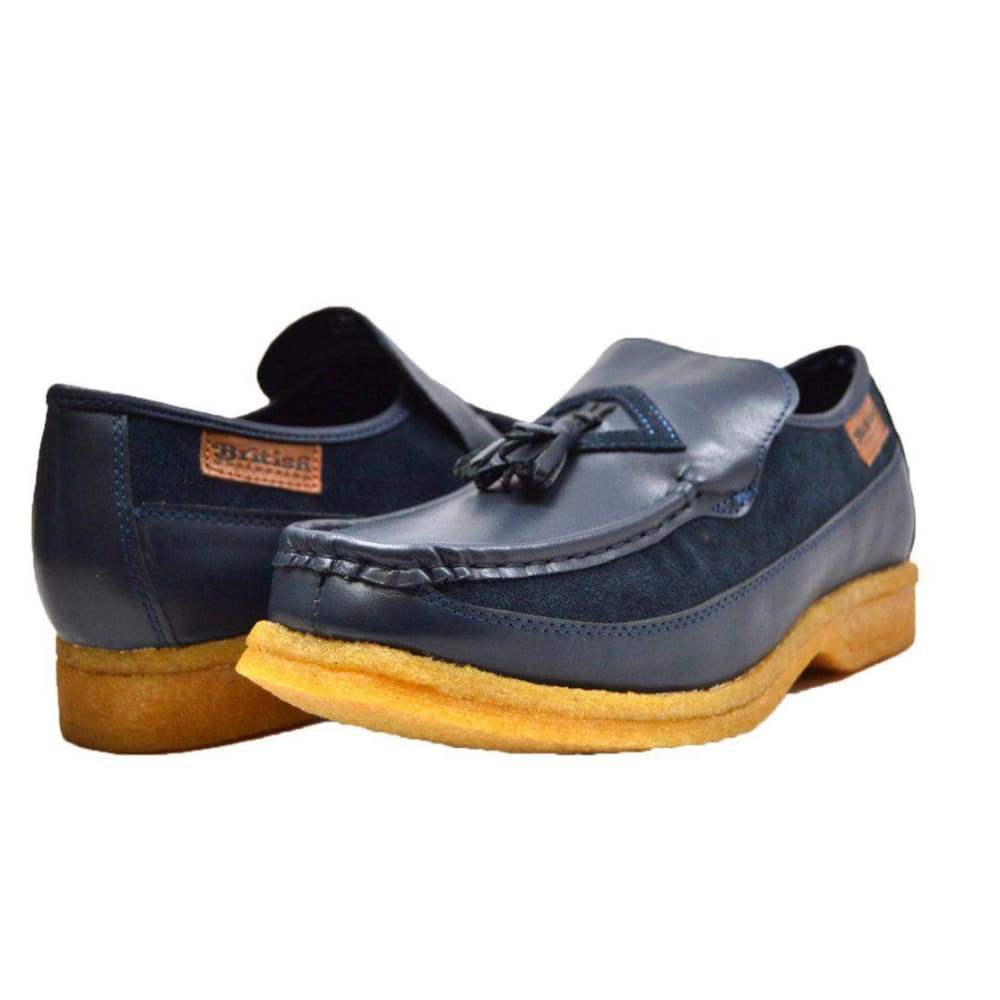 British Walkers Brooklyn Men's Leather and Suede Crepe Sole Slip On