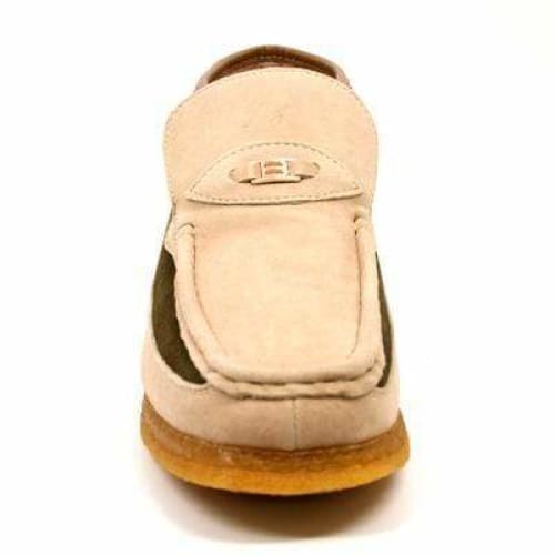 British Walkers Checkers Men's Beige and Green Suede Slip On