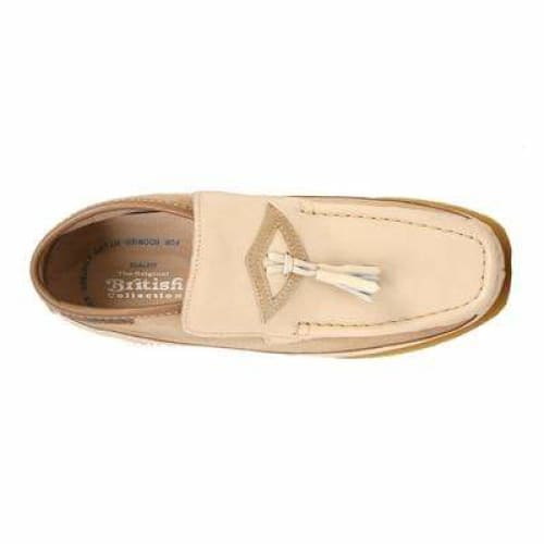 British Walkers Classic Men's Beige Leather and Suede Slip On Ankle Boots