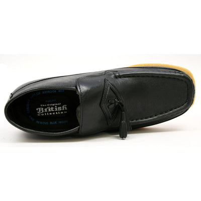 British Walkers Classic Men's Leather and Suede Slip On Crepe Sole Chukka Boots