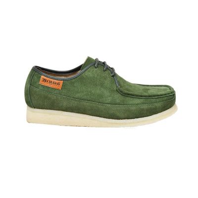 British Walkers Crown Low Top Men’s Suede Lace Up Crepe Sole Shoes
