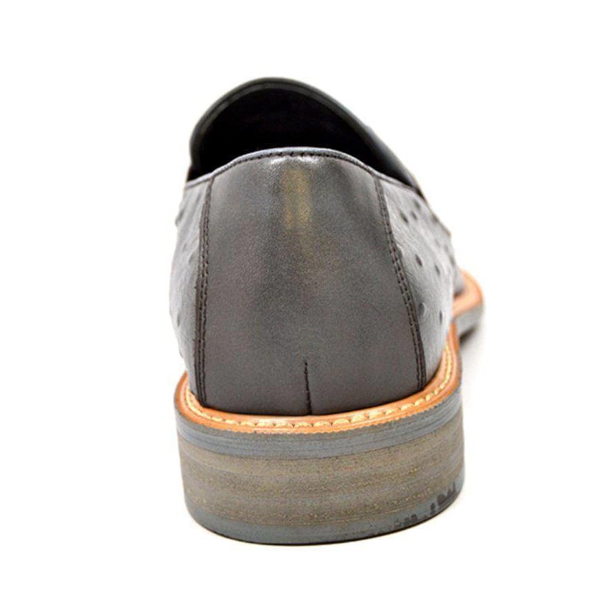 British Walkers Dolche Mens Ostrich Leather Slip On Shoes Exotic Luxury Style