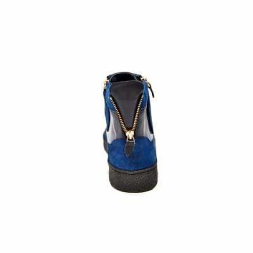 British Walkers Empire Men’s Navy Blue Leather Crepe Sole High Top Boots