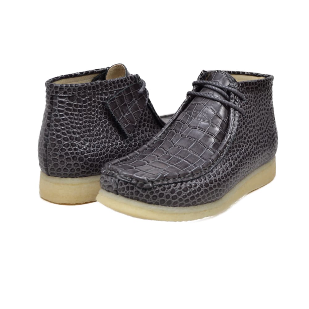 British Walkers Gators Men’s Gray Alligator Leather Limited Edition Chukka Boots